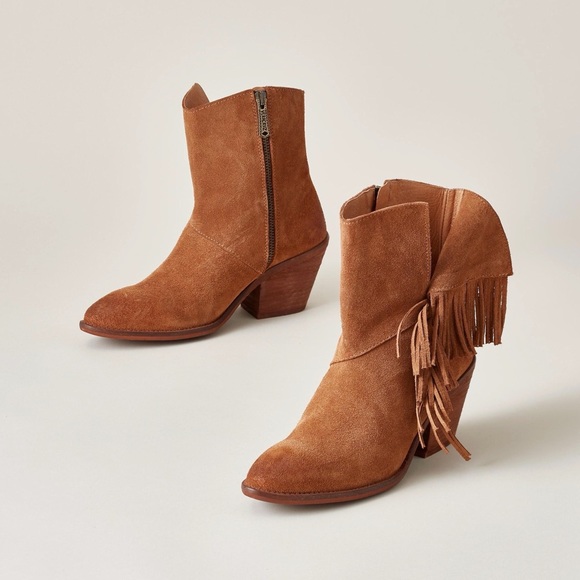 Veracruz Artisans Cassadine Suede Fringe Ankle Boots in Camel NWOT Size 41 - Picture 8 of 8